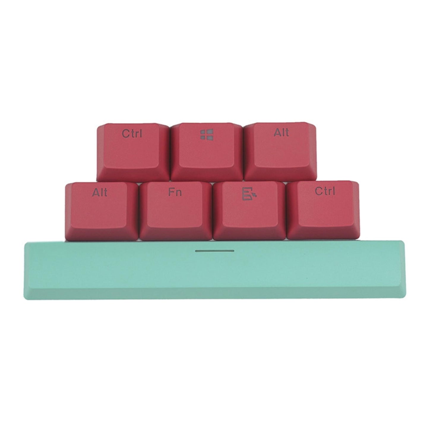 8 Pieces PBT Two-Color Translucent Keycaps for Mechanical Keyboard Colourful