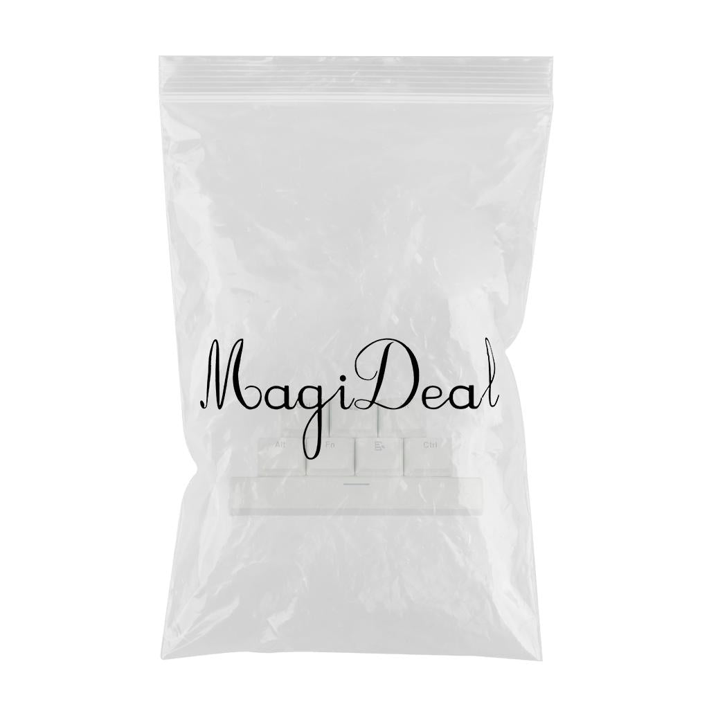 8 Pieces PBT Two-Color Translucent Keycaps for Mechanical Keyboard White