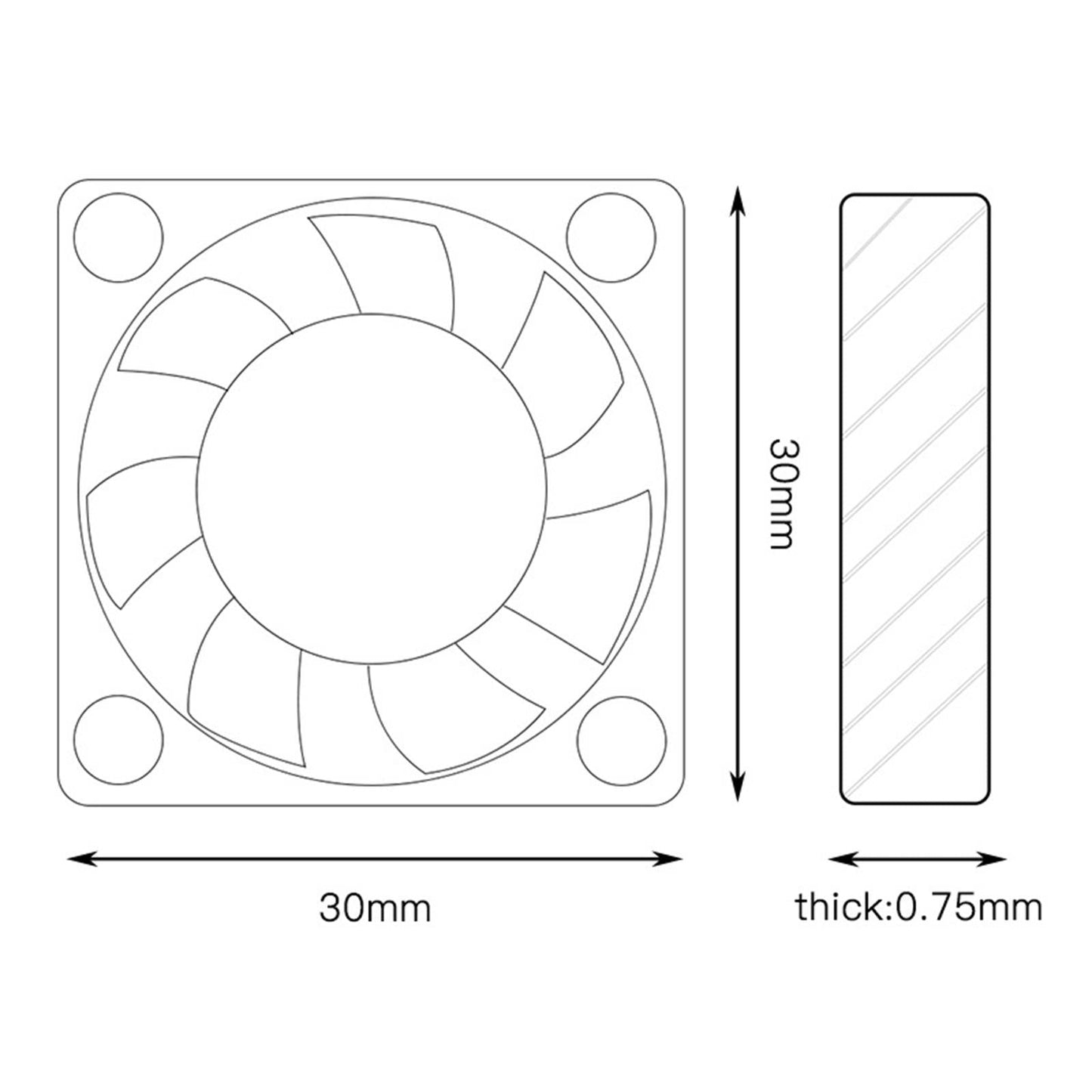 Extruder 3D Printer 3007 Axial Fan DC 5V Quiet Cooling Fan for Voron V0.1