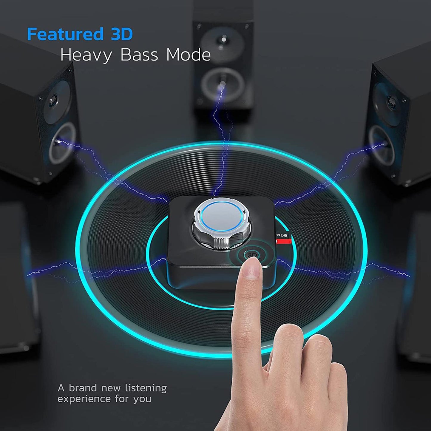 Wireless Bluetooth 5.0 3.5mm AUX Audio Receiver Stereo Home Car Adapter