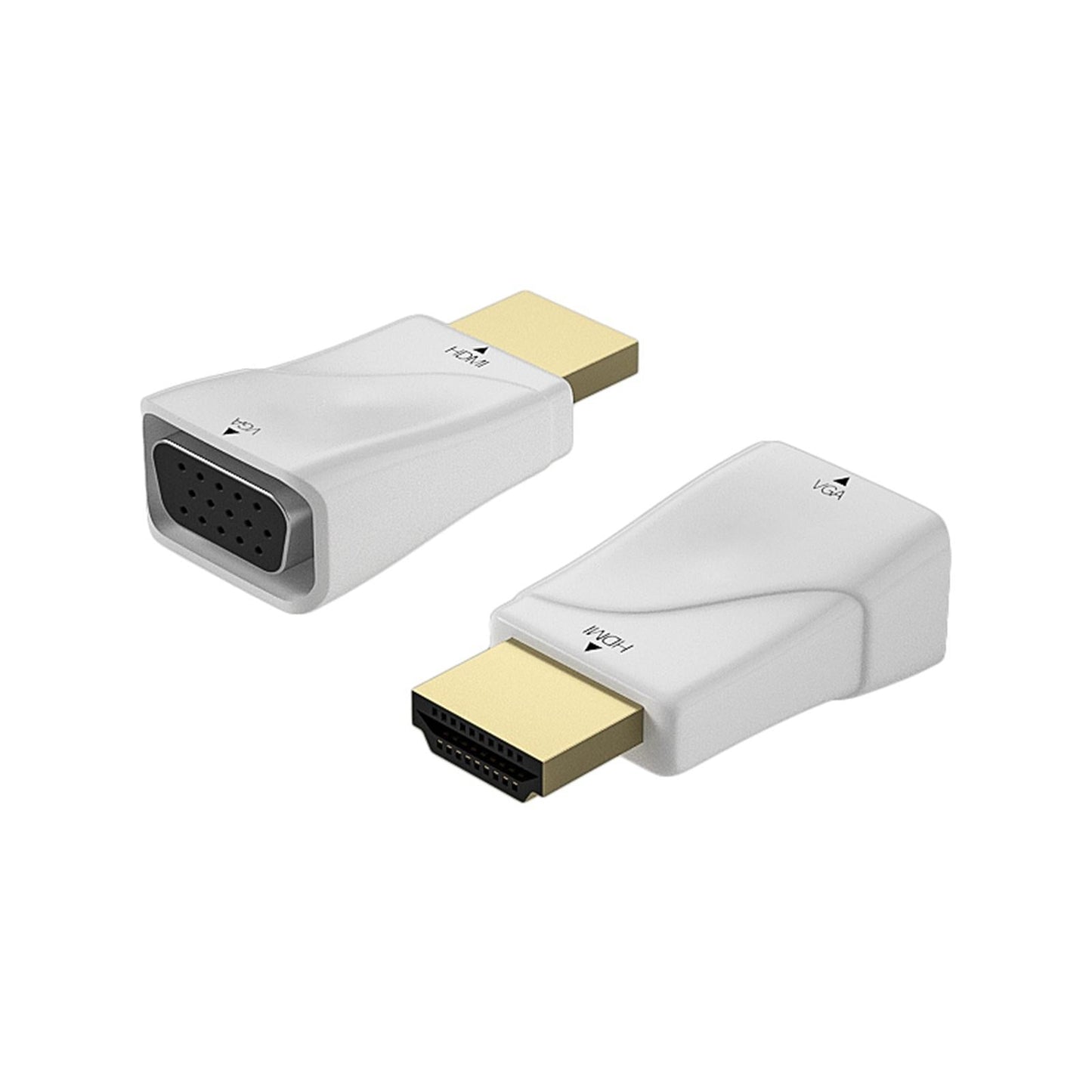 HDMI to VGA High-Performance Monitor Projector Video Converter Adapter White