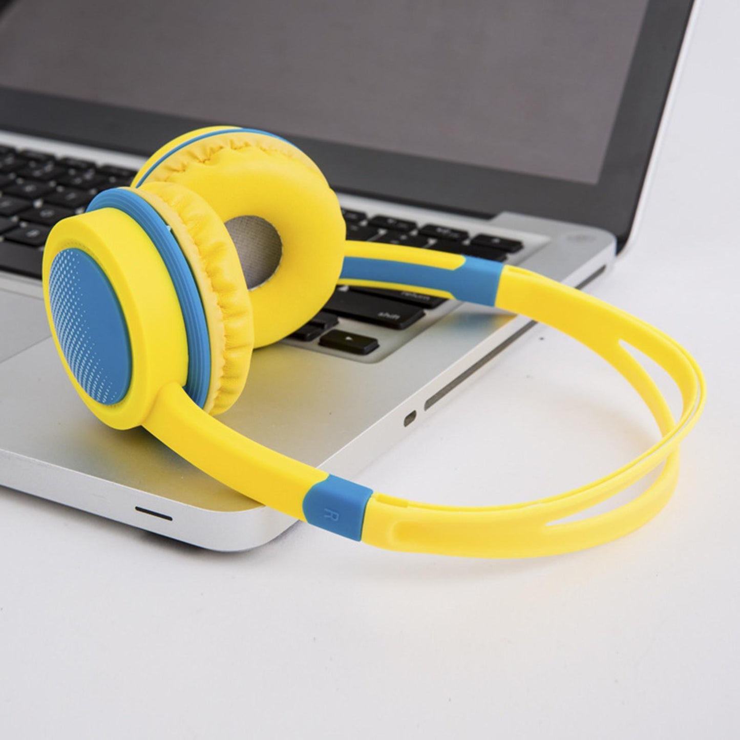 Wired Headphones Kids Headphones Computer Tablet Child Earphone Blue