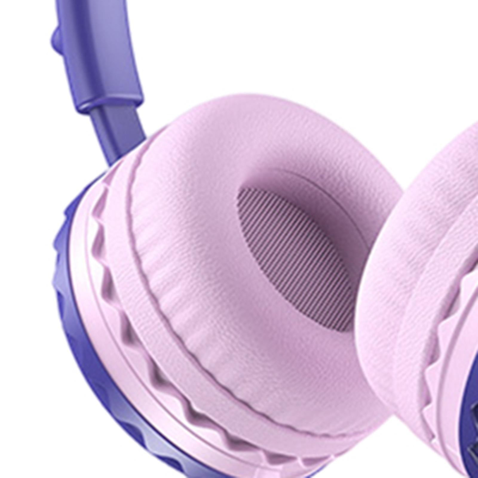 Kids Wired Headphones Over Ear Lightweight Portable for Child  purple