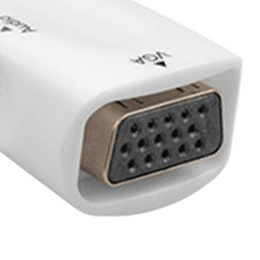 Hdmi-Compatible to VGA Male to Female for Computer Projector white