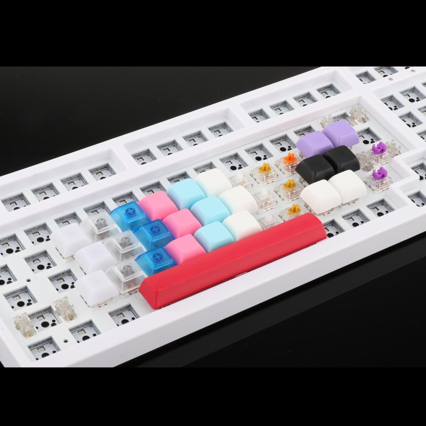 10x PBT Keycaps Set DIY Replacement Parts Game Lovers for CHERRY MX Switches Purple