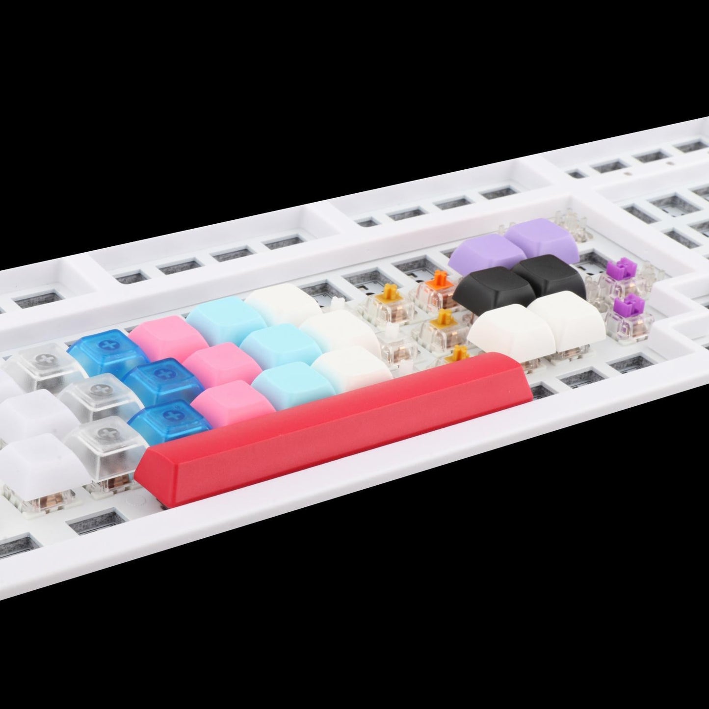 10x PBT Keycaps Set DIY Replacement Parts Game Lovers for CHERRY MX Switches Purple
