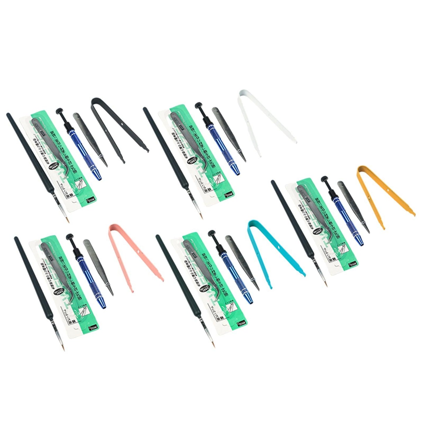 5Pcs Mechanical Keyboard Switch Lube Brushes Tool Kit for Stabilizer black