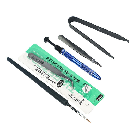 5Pcs Mechanical Keyboard Switch Lube Brushes Tool Kit for Stabilizer black