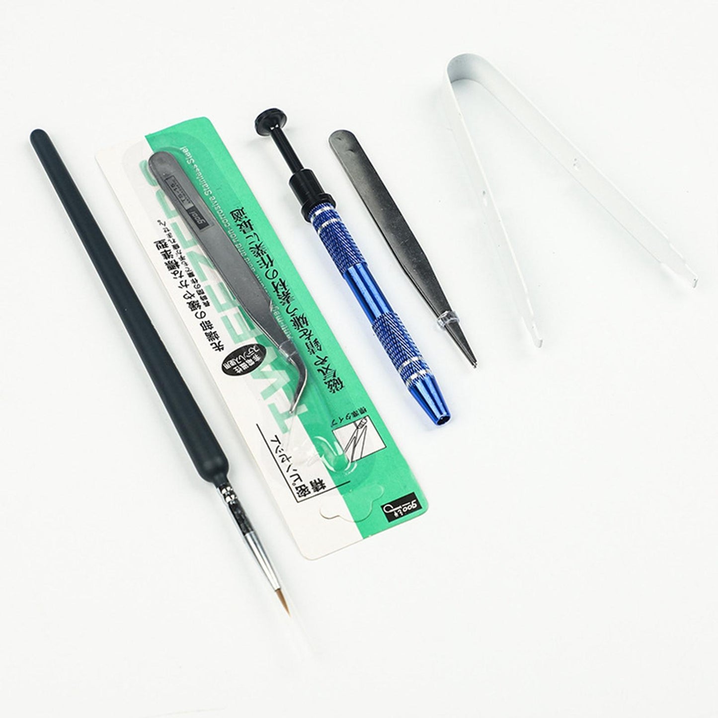 5Pcs Mechanical Keyboard Switch Lube Brushes Tool Kit for Stabilizer white