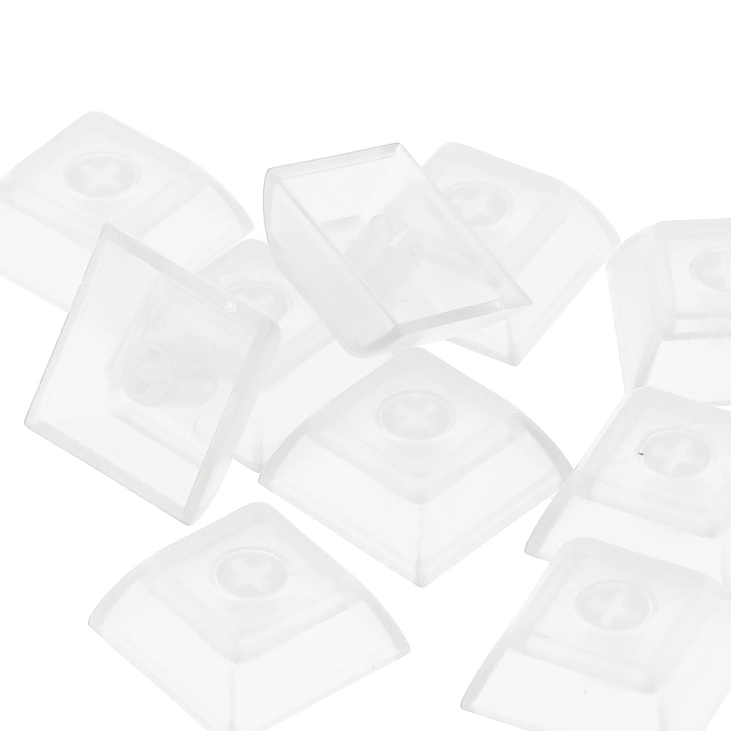 10x 1U Transparent Keycaps Thick PBT for Cherry MX Switches Game Lovers Clear