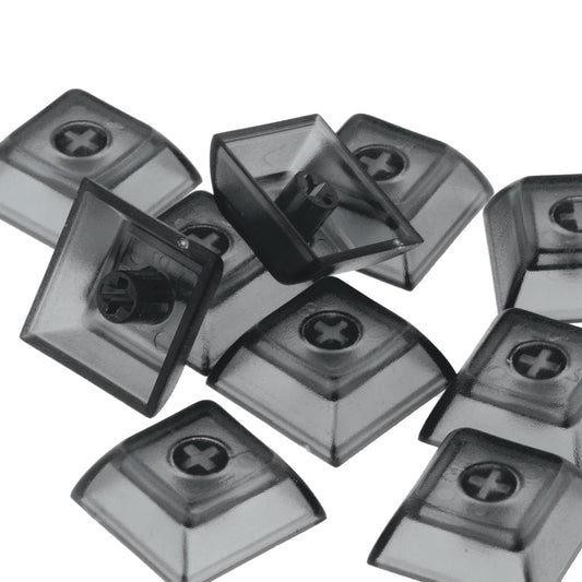 10x 1U Transparent Keycaps Thick PBT for Cherry MX Switches Game Lovers Clear Black
