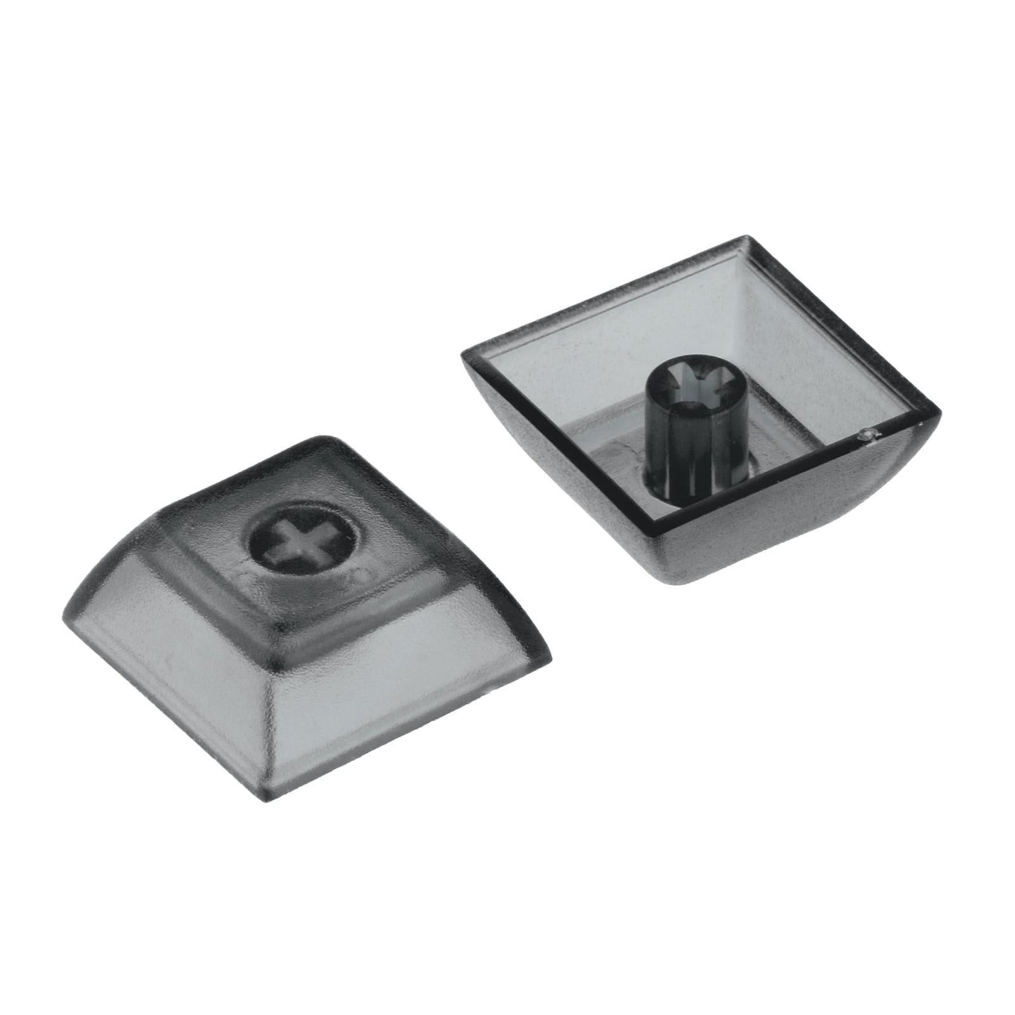 10x 1U Transparent Keycaps Thick PBT for Cherry MX Switches Game Lovers Clear Black