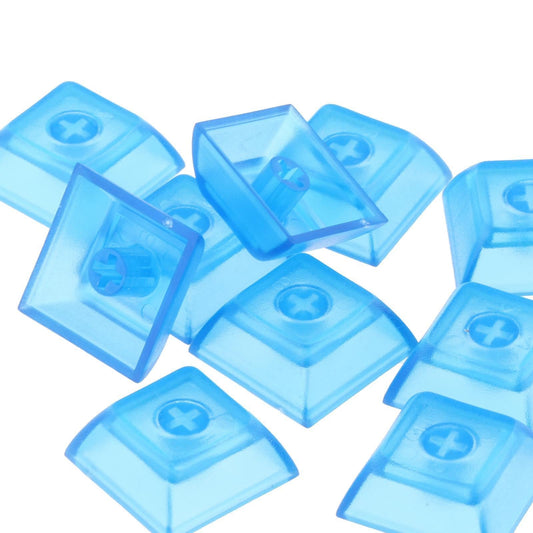 10x 1U Transparent Keycaps Thick PBT for Cherry MX Switches Game Lovers Clear Blue