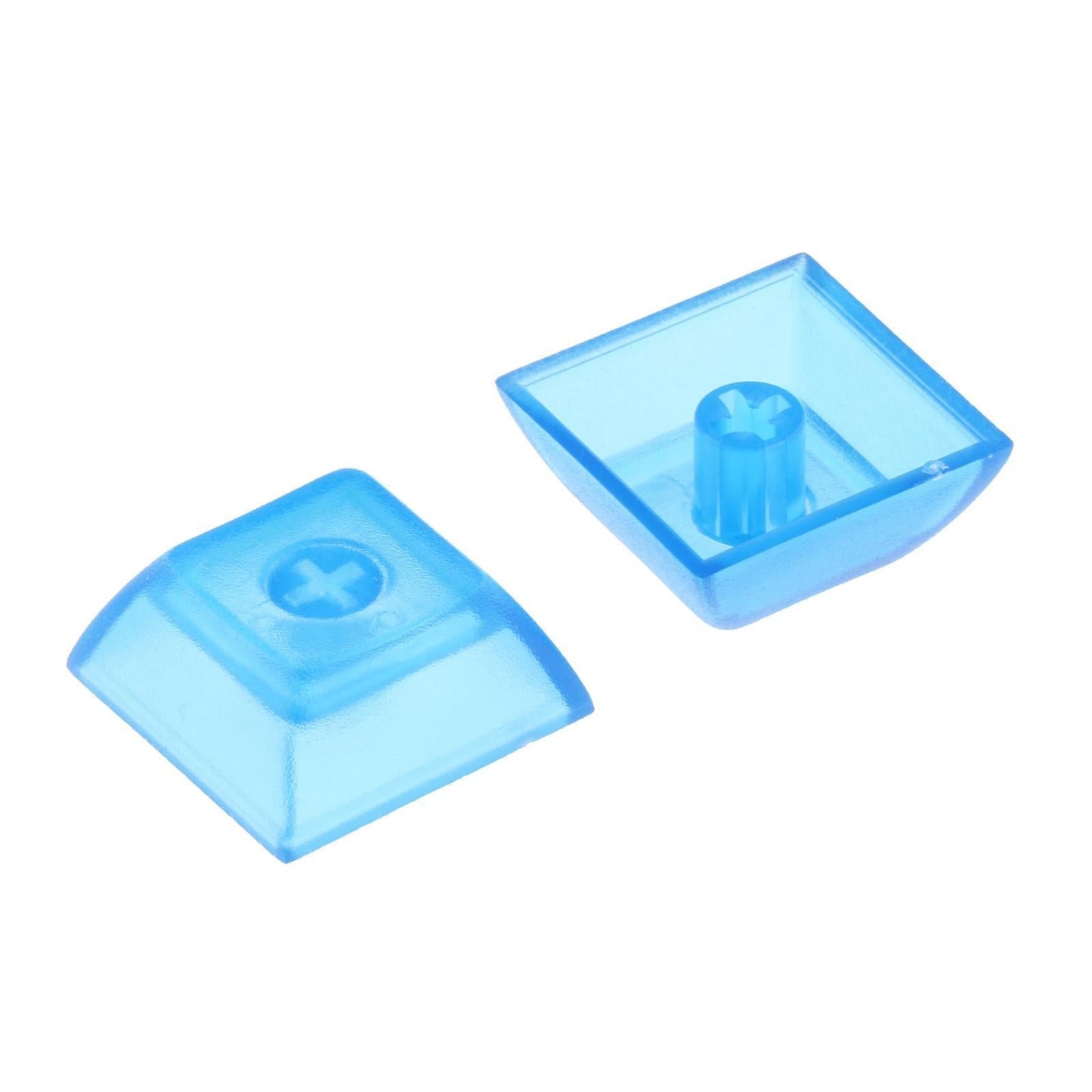 10x 1U Transparent Keycaps Thick PBT for Cherry MX Switches Game Lovers Clear Blue