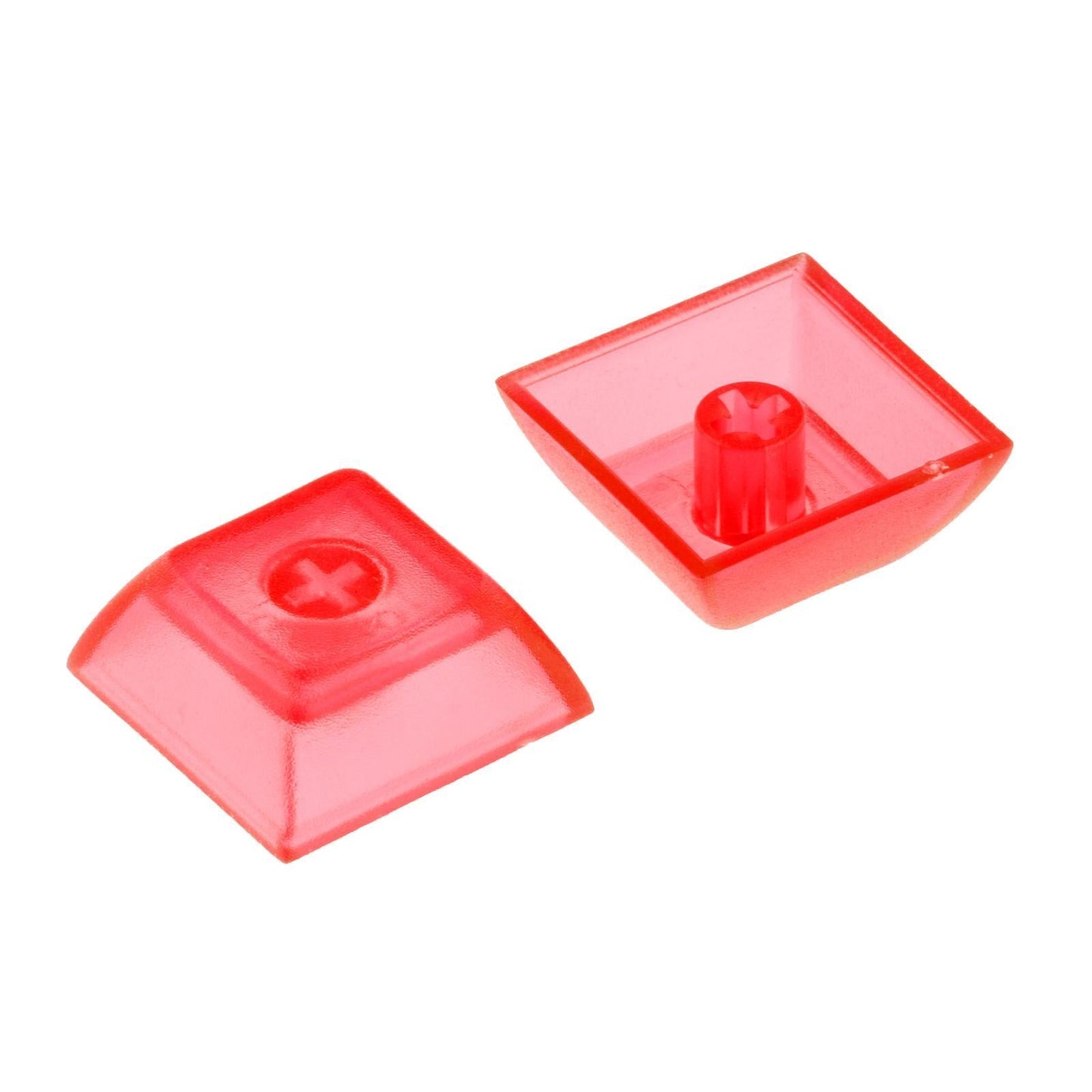 10x 1U Transparent Keycaps Thick PBT for Cherry MX Switches Game Lovers Clear Red