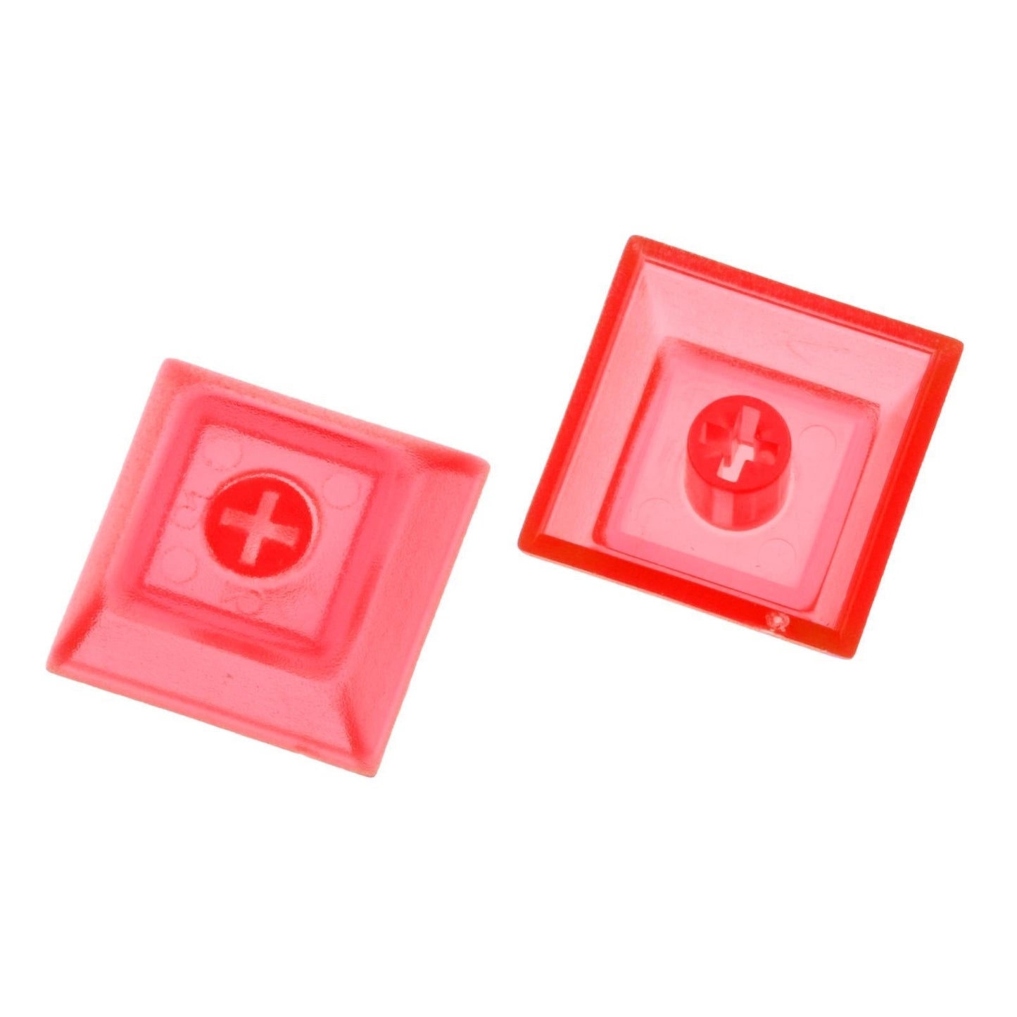 10x 1U Transparent Keycaps Thick PBT for Cherry MX Switches Game Lovers Clear Red