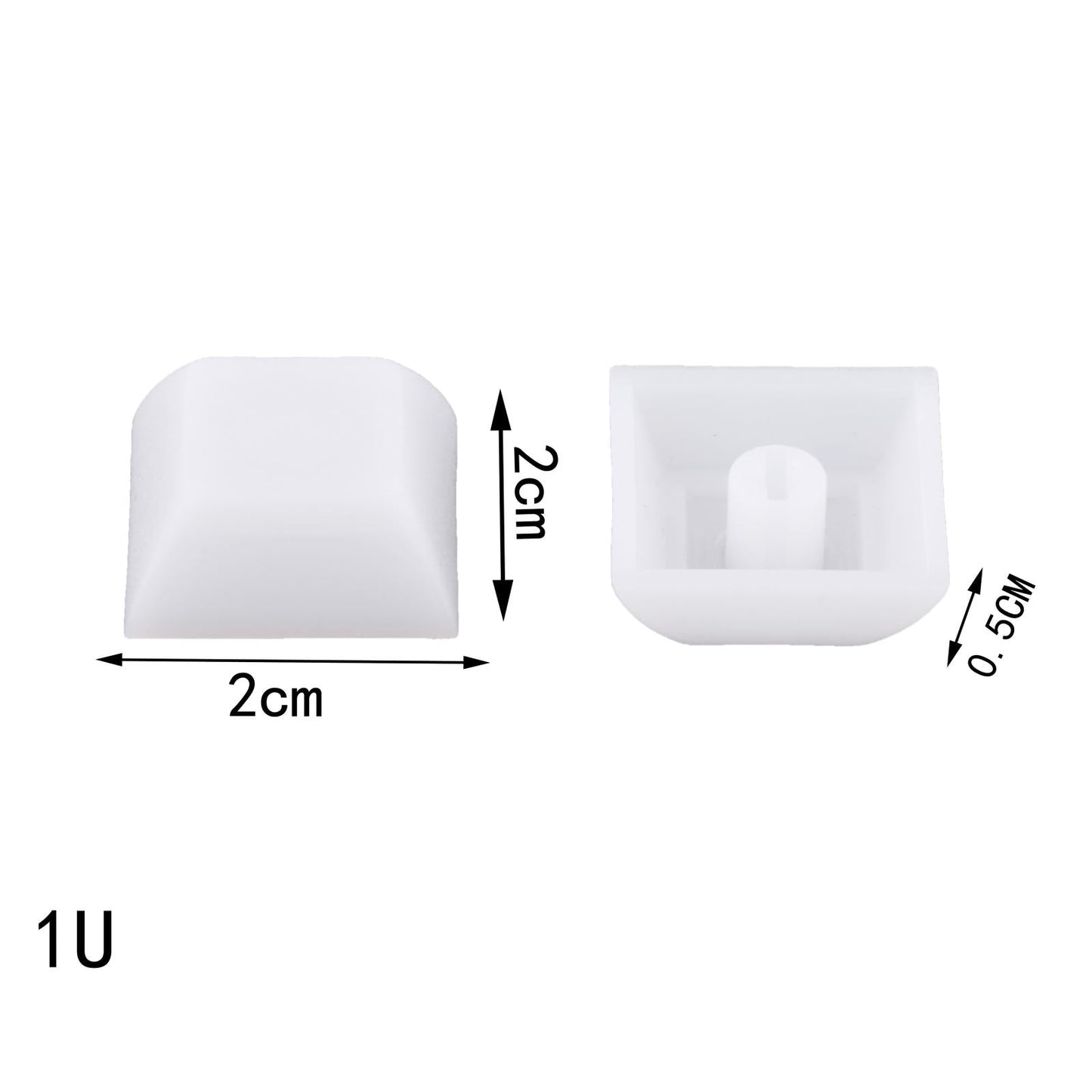 10x 1U Transparent Keycaps Thick PBT for Cherry MX Switches Game Lovers Cream White