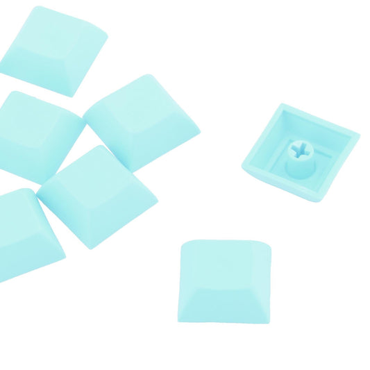 10x 1U Transparent Keycaps Thick PBT for Cherry MX Switches Game Lovers Cyan