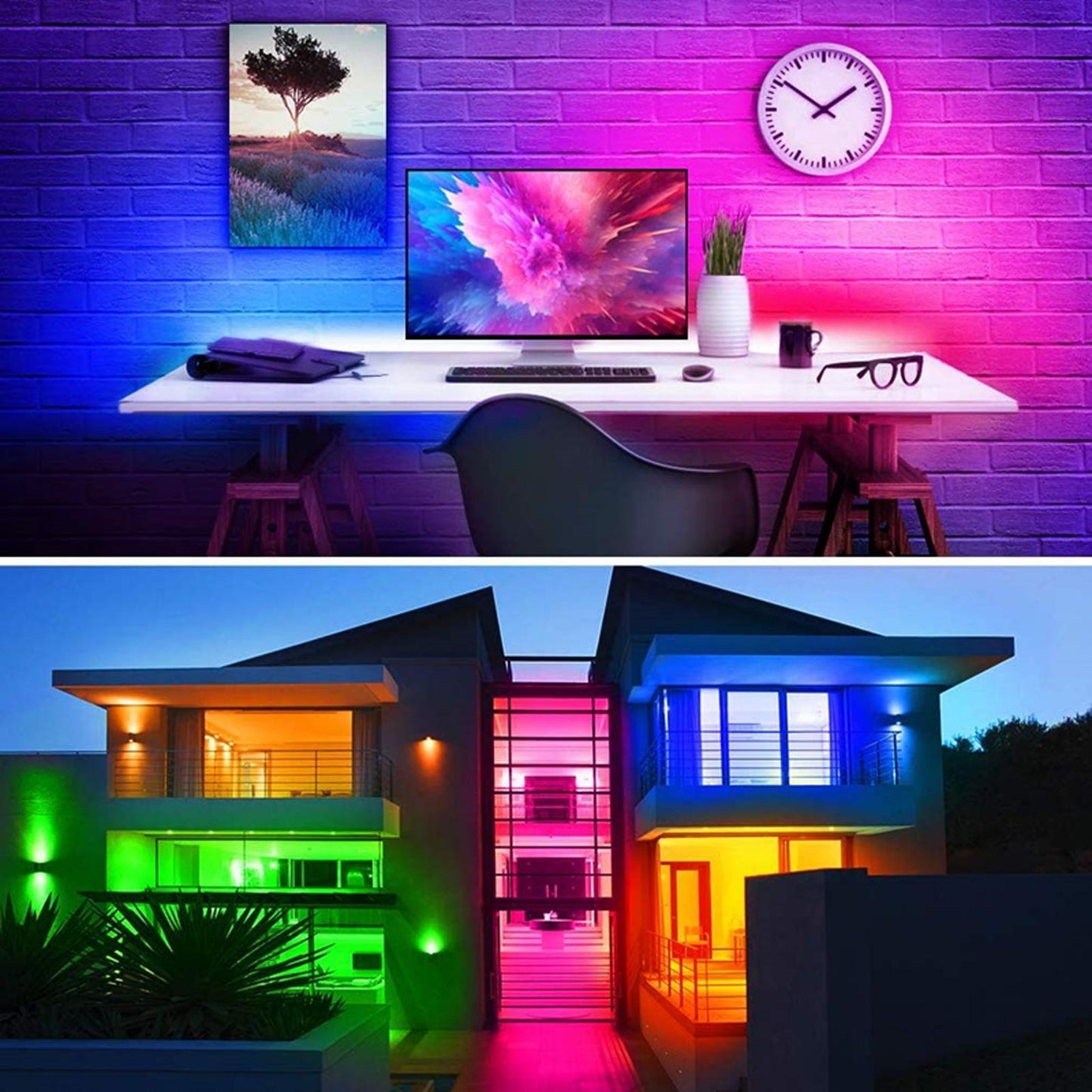 USB LED Strip Lamp 5M Color Changing with Remote Controller for Hallway