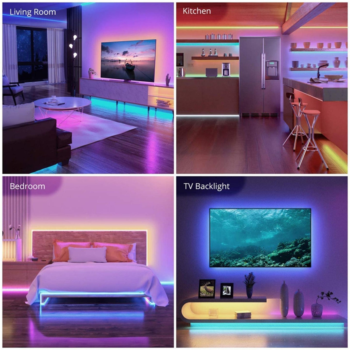 USB LED Strip Lamp 5M Color Changing with Remote Controller for Hallway