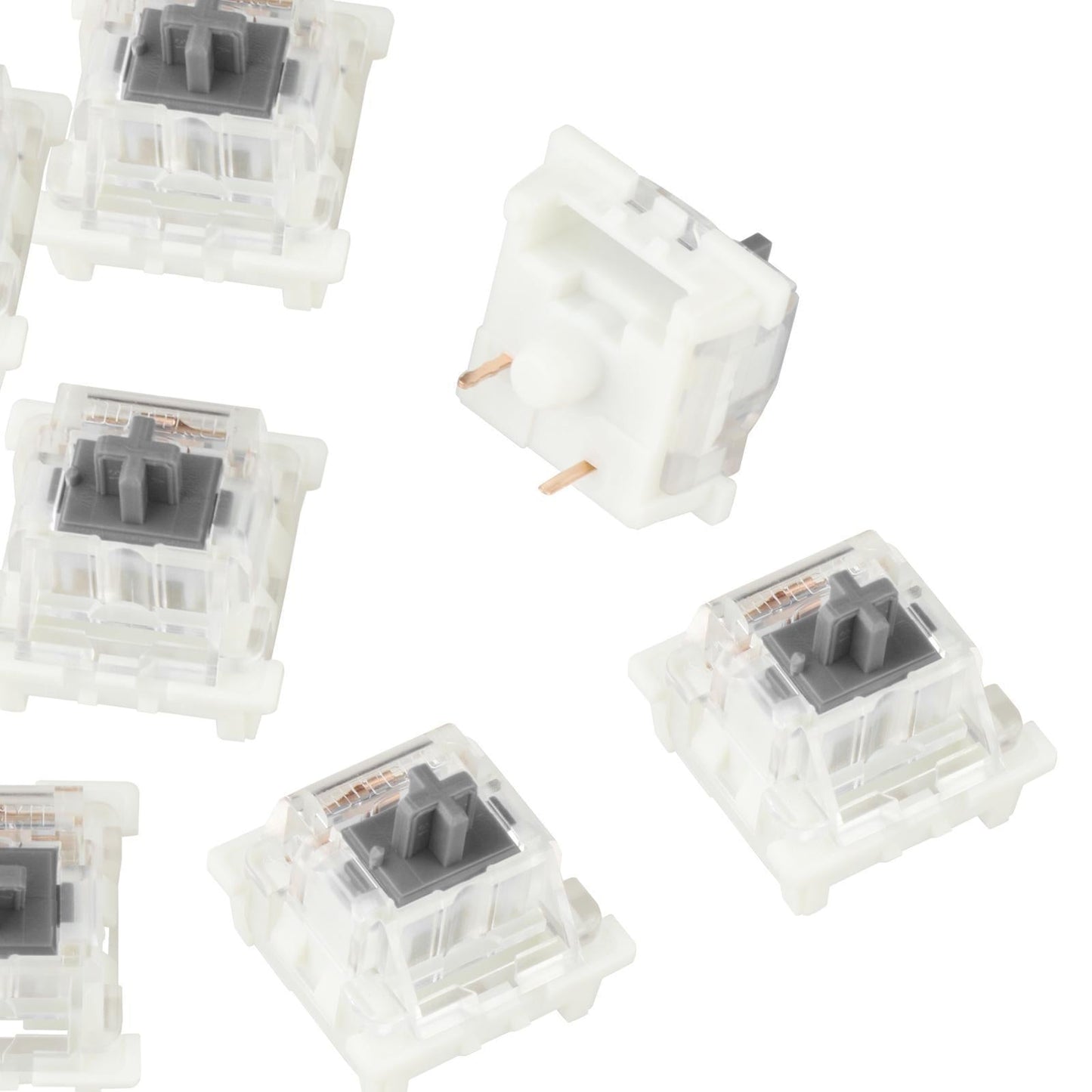 3Pin Mechanical Keyboard Switches RGB LED SMD Gaming for Keyboard Beginner Silver