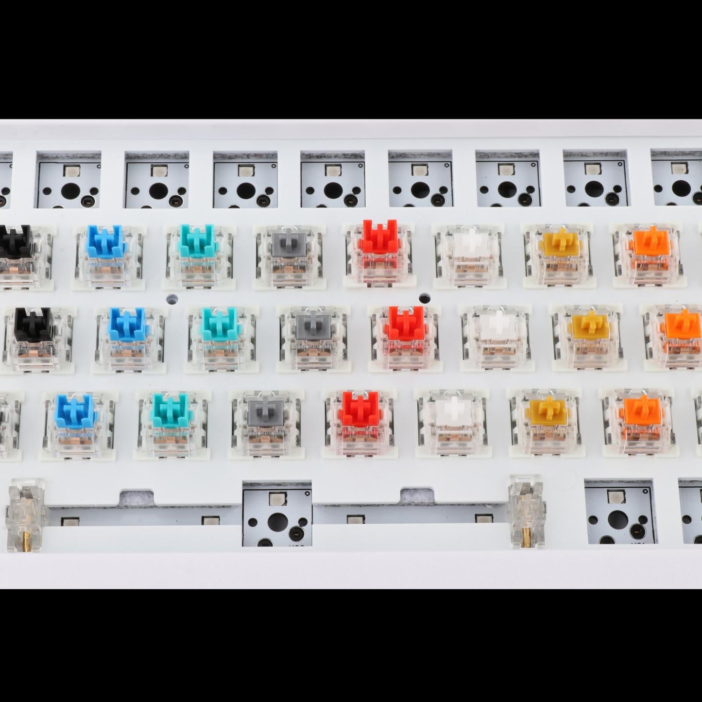 3Pin Mechanical Keyboard Switches RGB LED SMD Gaming for Keyboard Beginner Dustproof Black