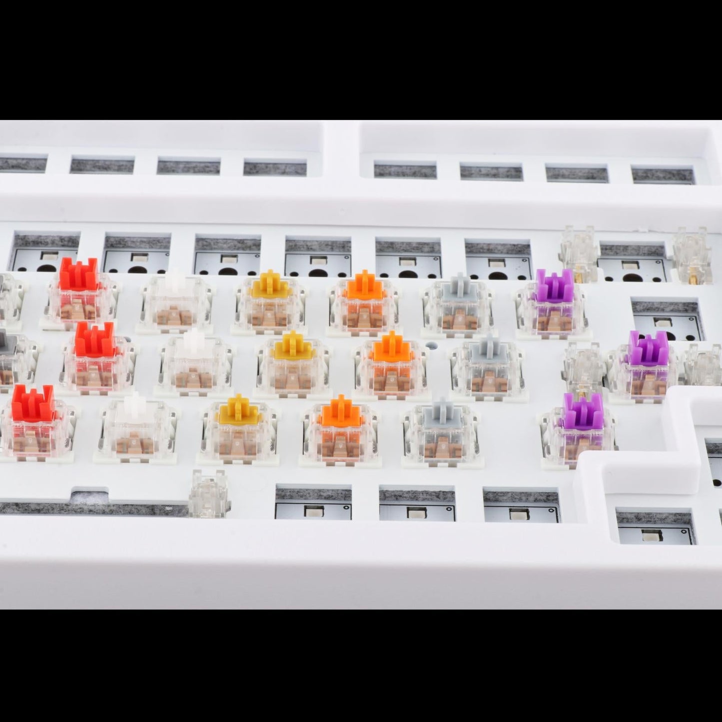 3Pin Mechanical Keyboard Switches RGB LED SMD Gaming for Keyboard Beginner Dustproof Black