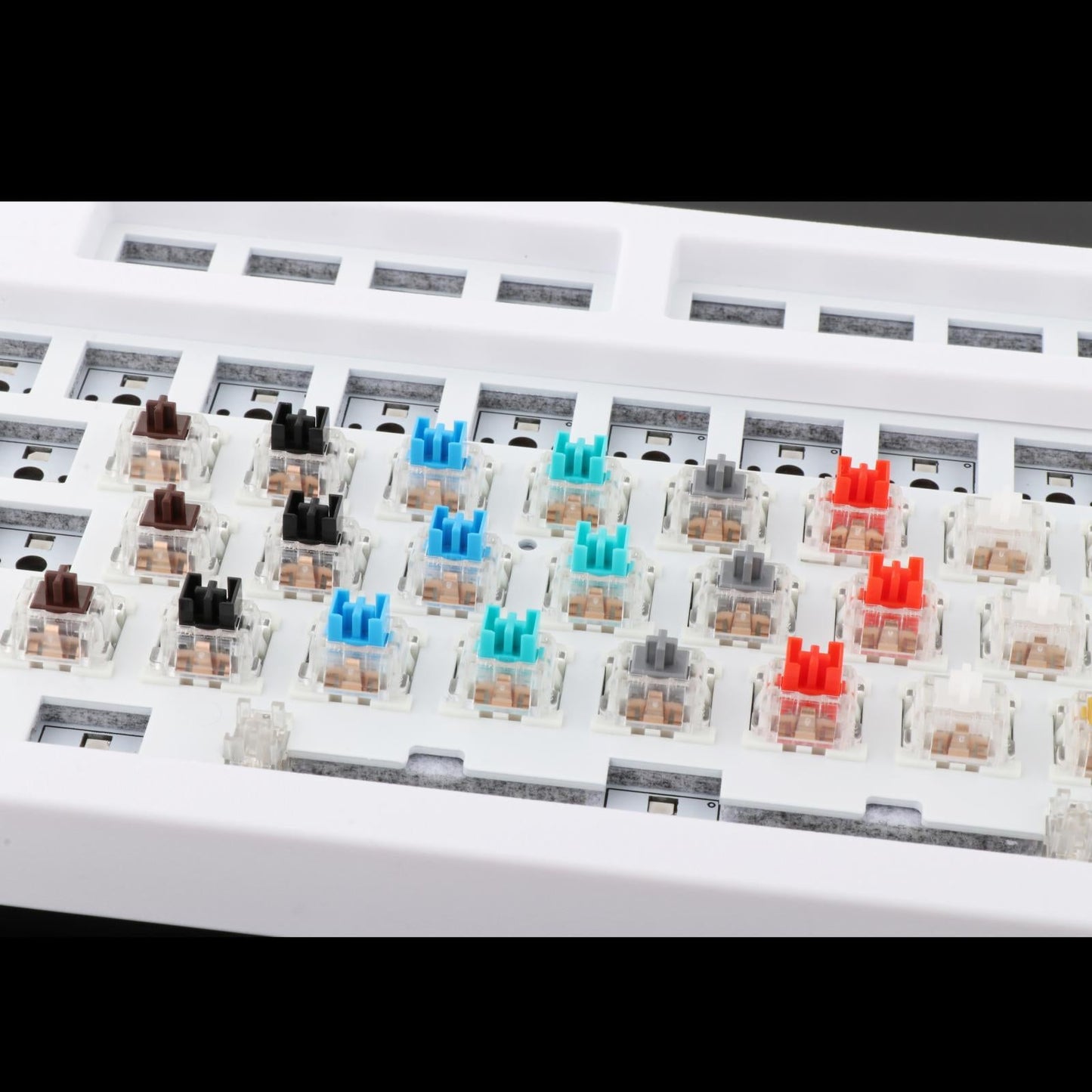 3Pin Mechanical Keyboard Switches RGB LED SMD Gaming for Keyboard Beginner Dustproof Black