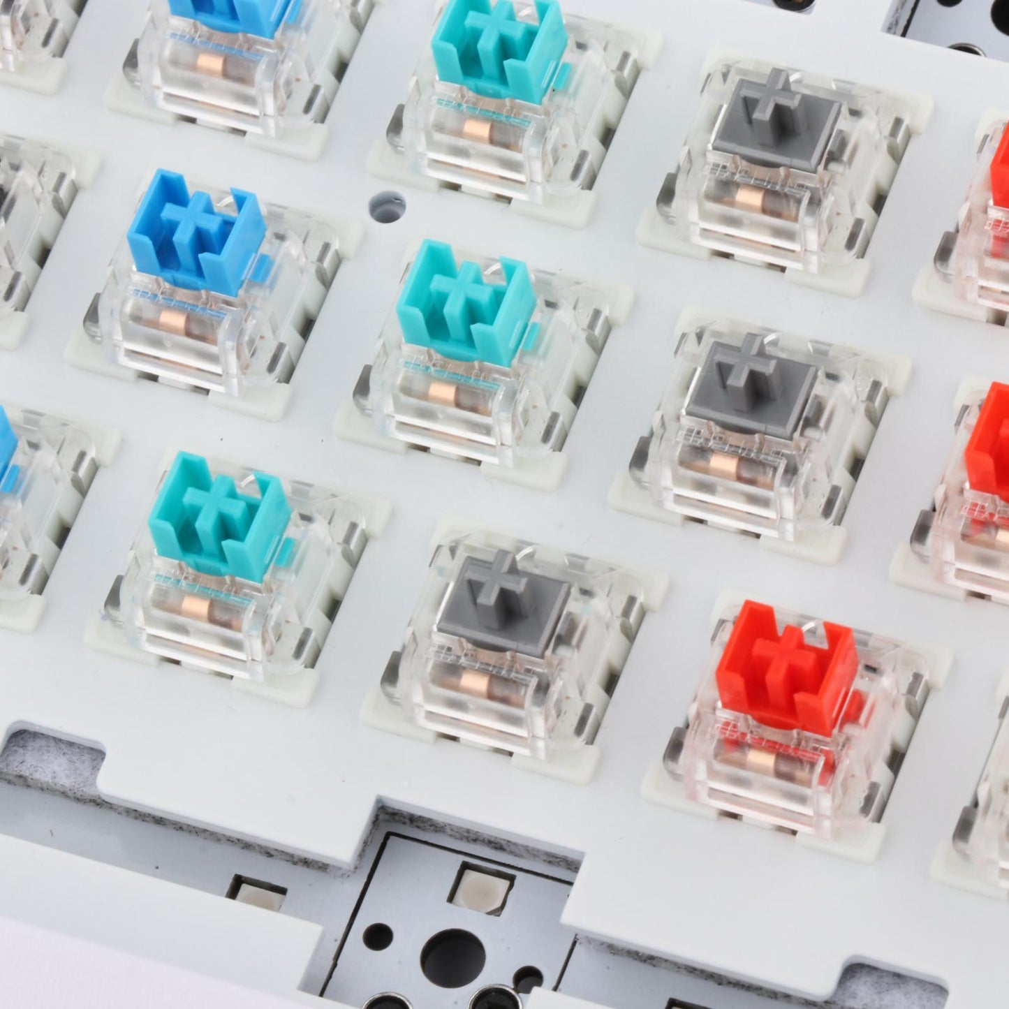 3Pin Mechanical Keyboard Switches RGB LED SMD Gaming for Keyboard Beginner Dustproof Black