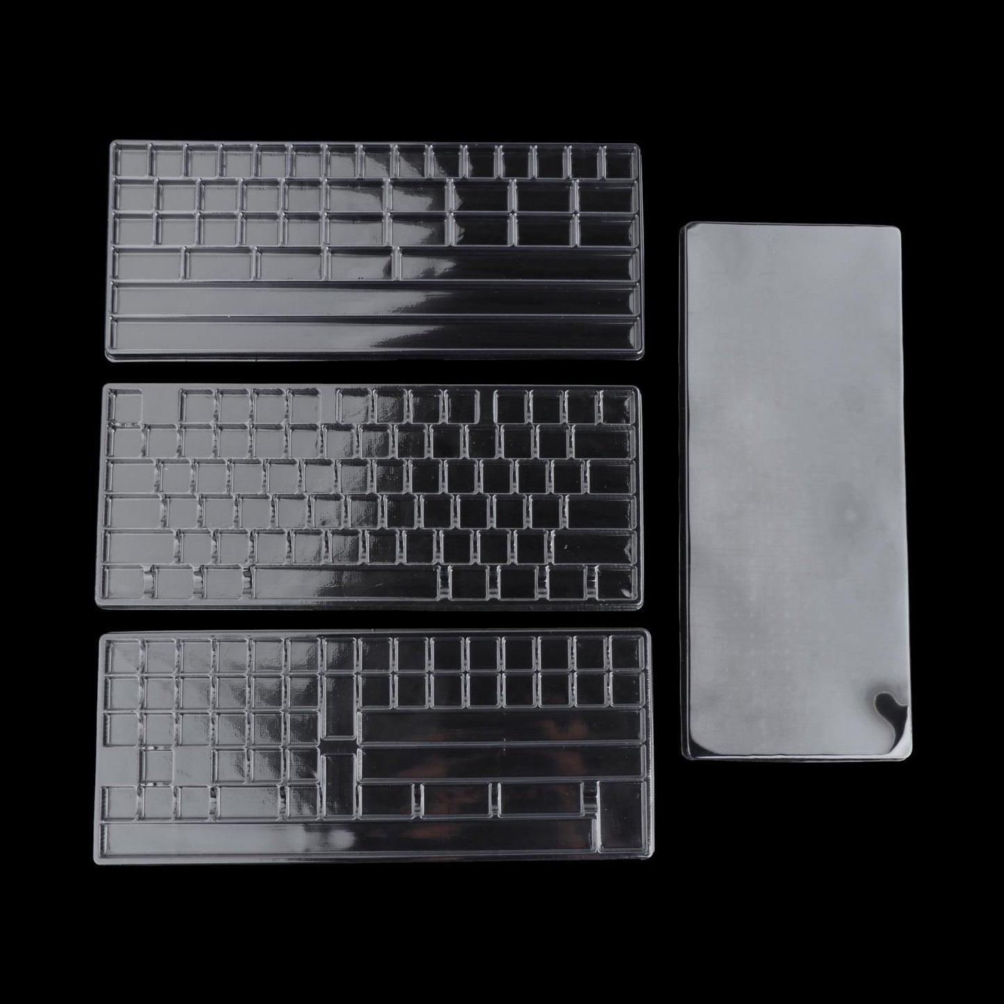 3 Layers Keycap Storage Box w/ Lid with Dividers Keyboard Set Containers