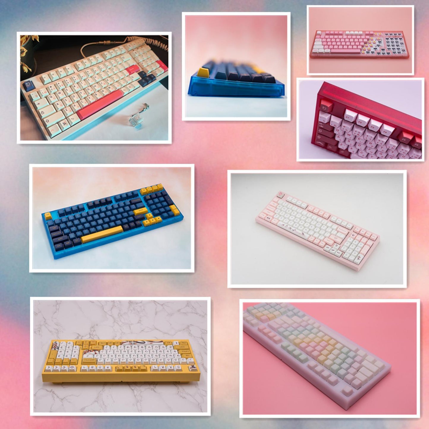 NT980 Hot Swap Mechanical Keyboard Kit RGB Light  Gray