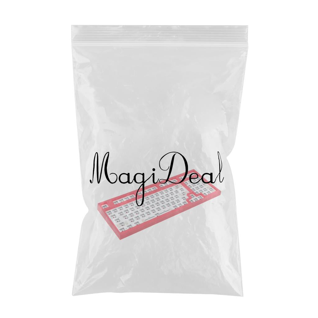 NT980 Hot Swap Mechanical Keyboard Kit RGB Light  Transparent Wine Red