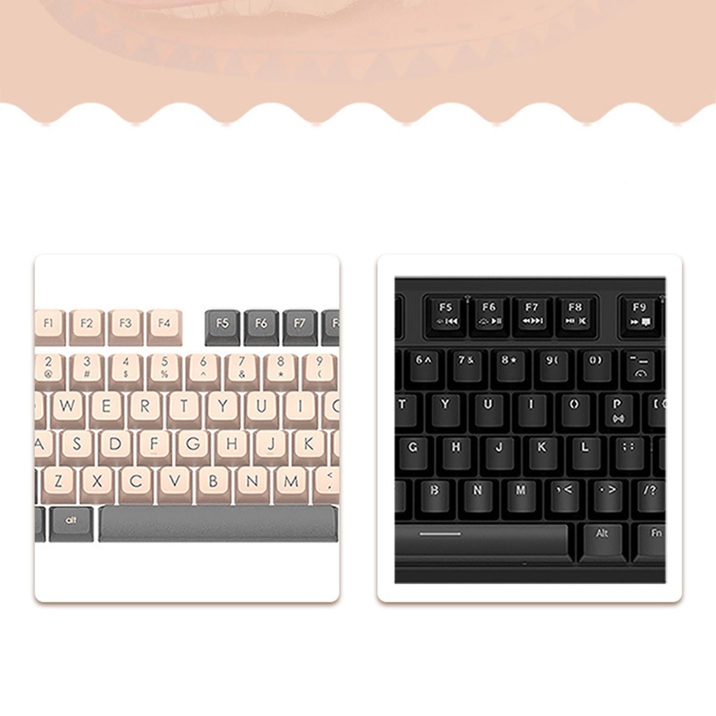 JSA PBT Keycaps Ergonomic Keycap for Mechanical Gaming Keyboards Peace
