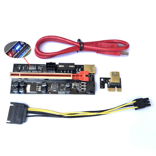 RISERS Card Ver009C Driver-Free for GPU Mining Cable red with light