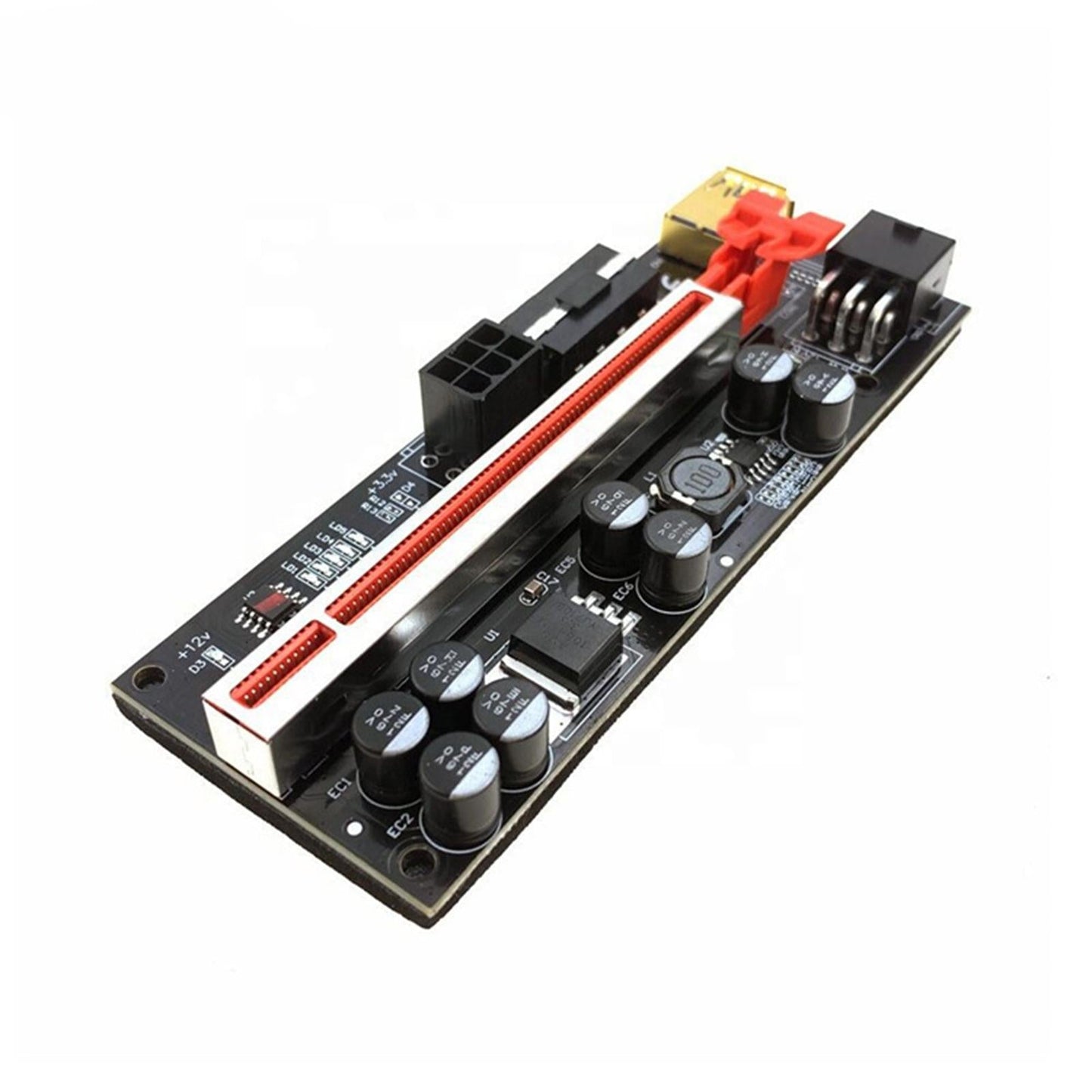 RISERS Card Ver009C Driver-Free for GPU Mining Cable red with light