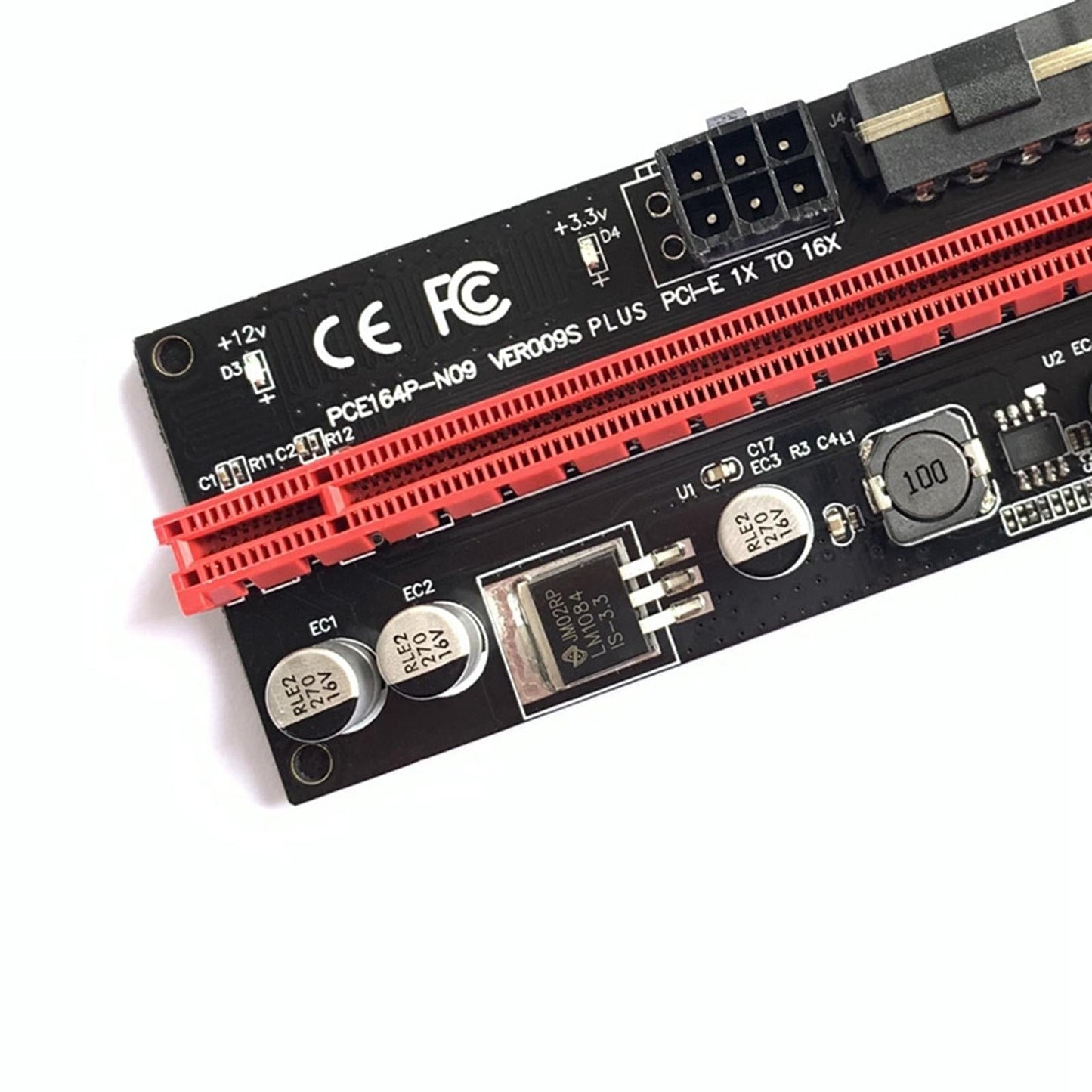 PCIe Riser Adapter Extender Kit 1X-16x USB 3.0 Data Cable Mining Blue Cord