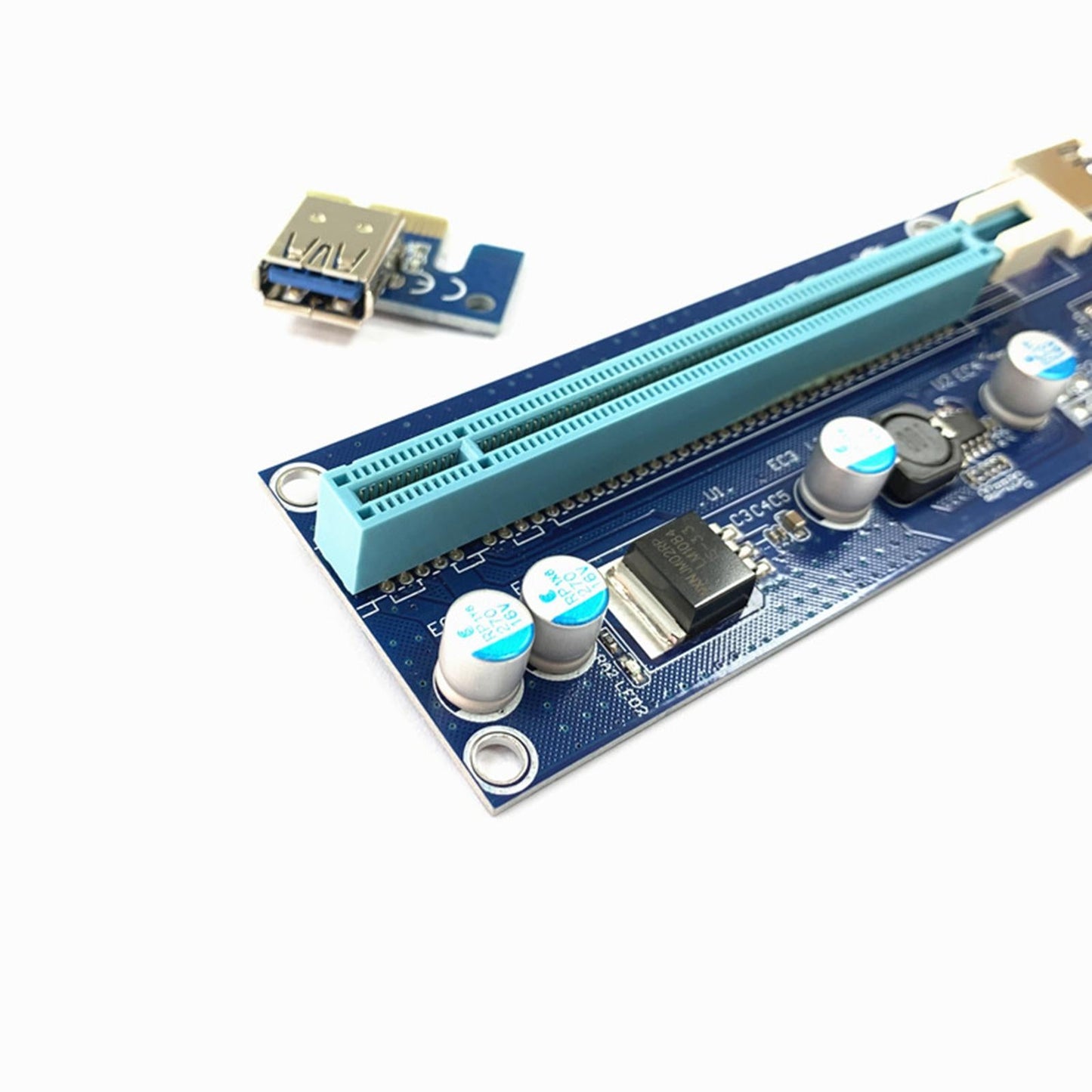 Ver009S PCIe Riser Card Adapter 6-Pin USB 3.0 Adapter Card 1x to 16x