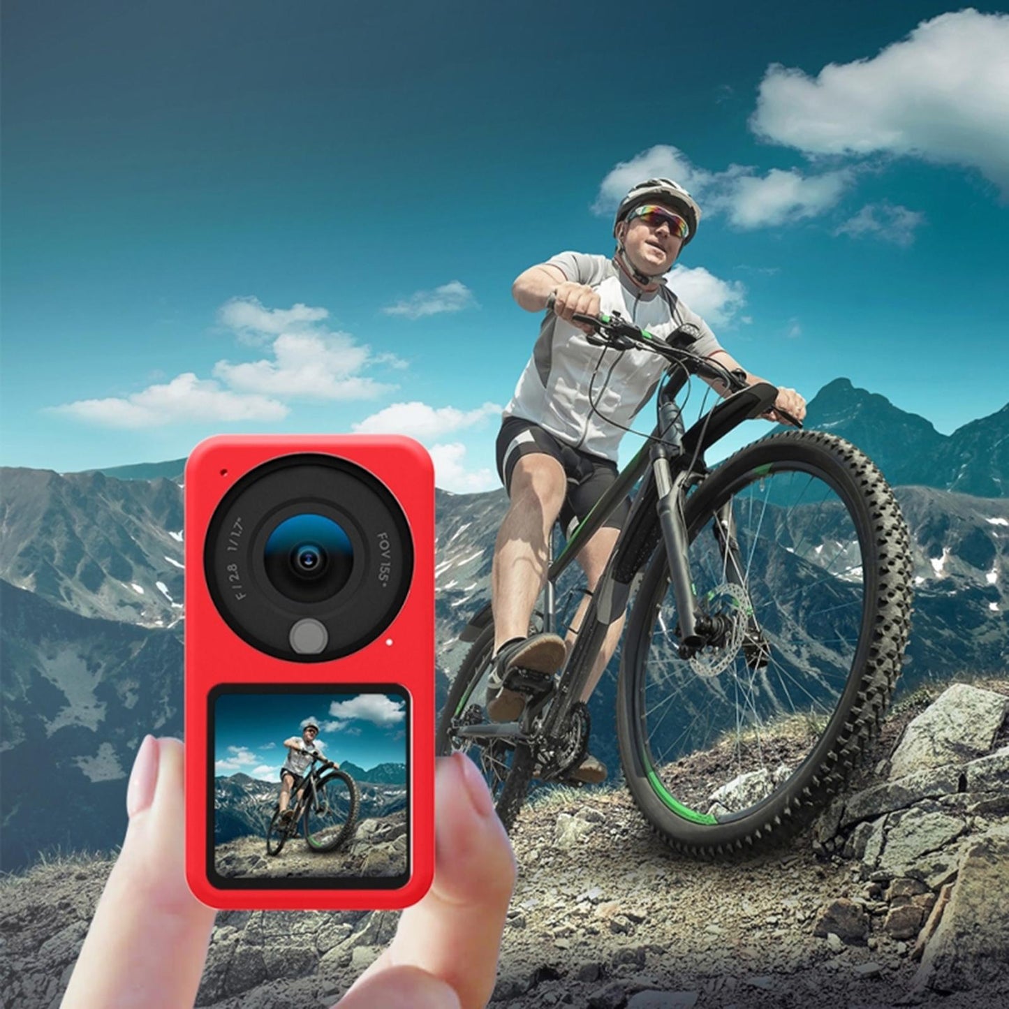 Camera Case Protector Vlogging Camera Accessories for DJI Action 2 red