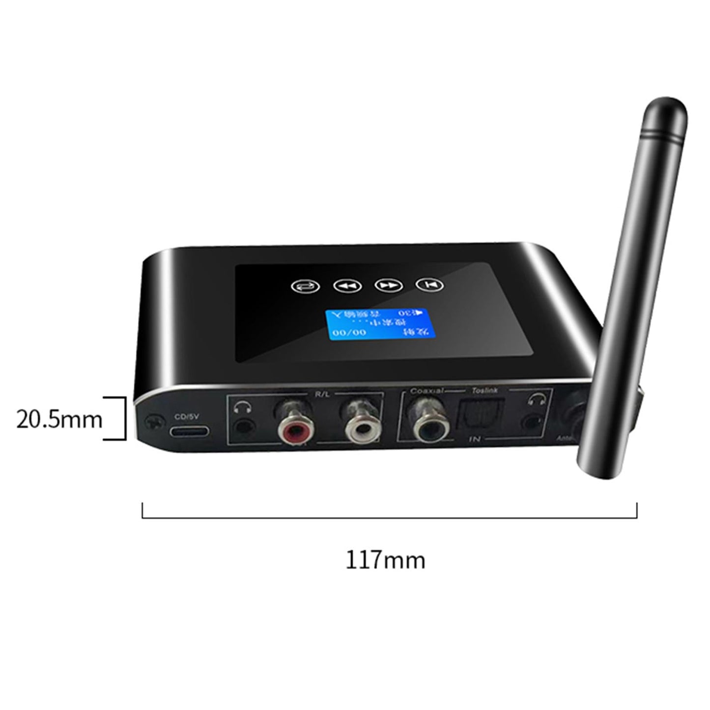 Bluetooth Adapter 2 in 1 Signal Stability Auto Connect Back for Speakers
