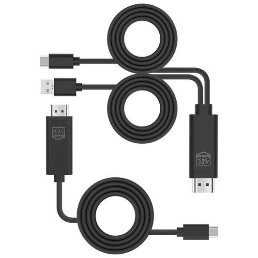 USB 3.1 to HDMI Adapter Cable HD Black for Video Mirroring Smartphones USB 3.1