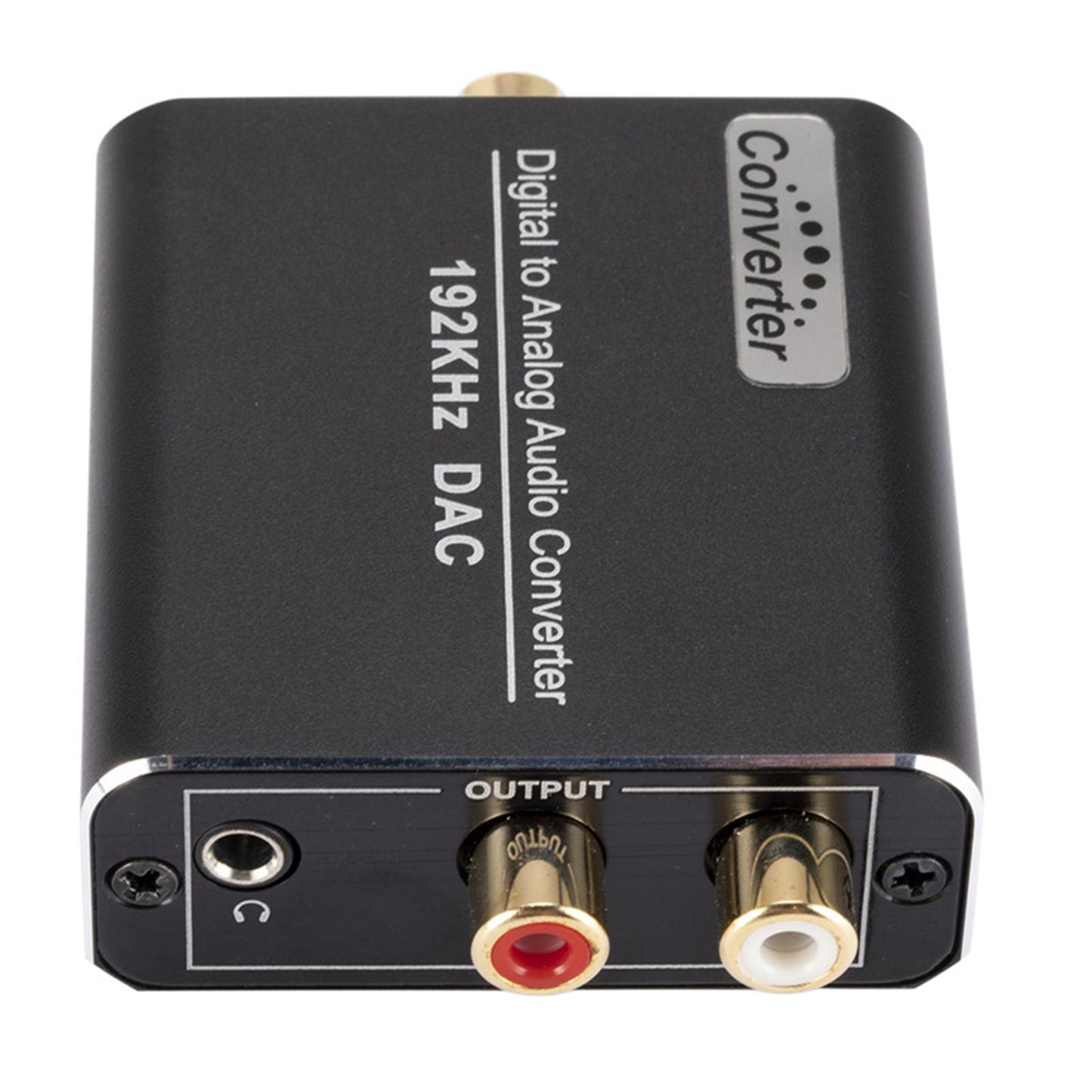 Digital to Analog Audio Converter 192 KHz RCA L/R Aluminum Home Cinema