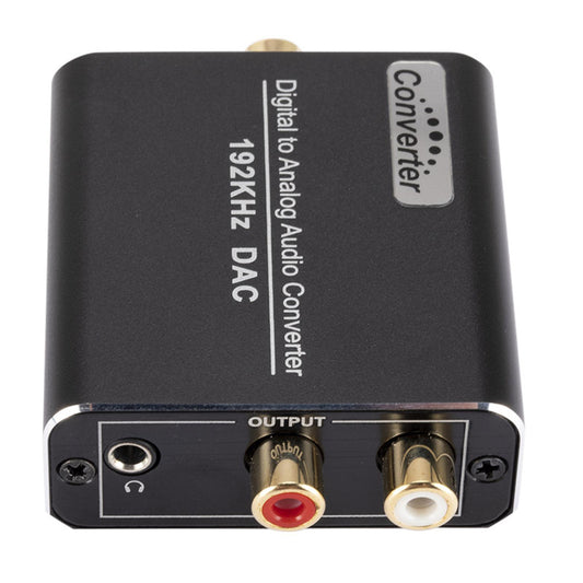 Digital to Analog Audio Converter 192 KHz RCA L/R Aluminum Home Cinema