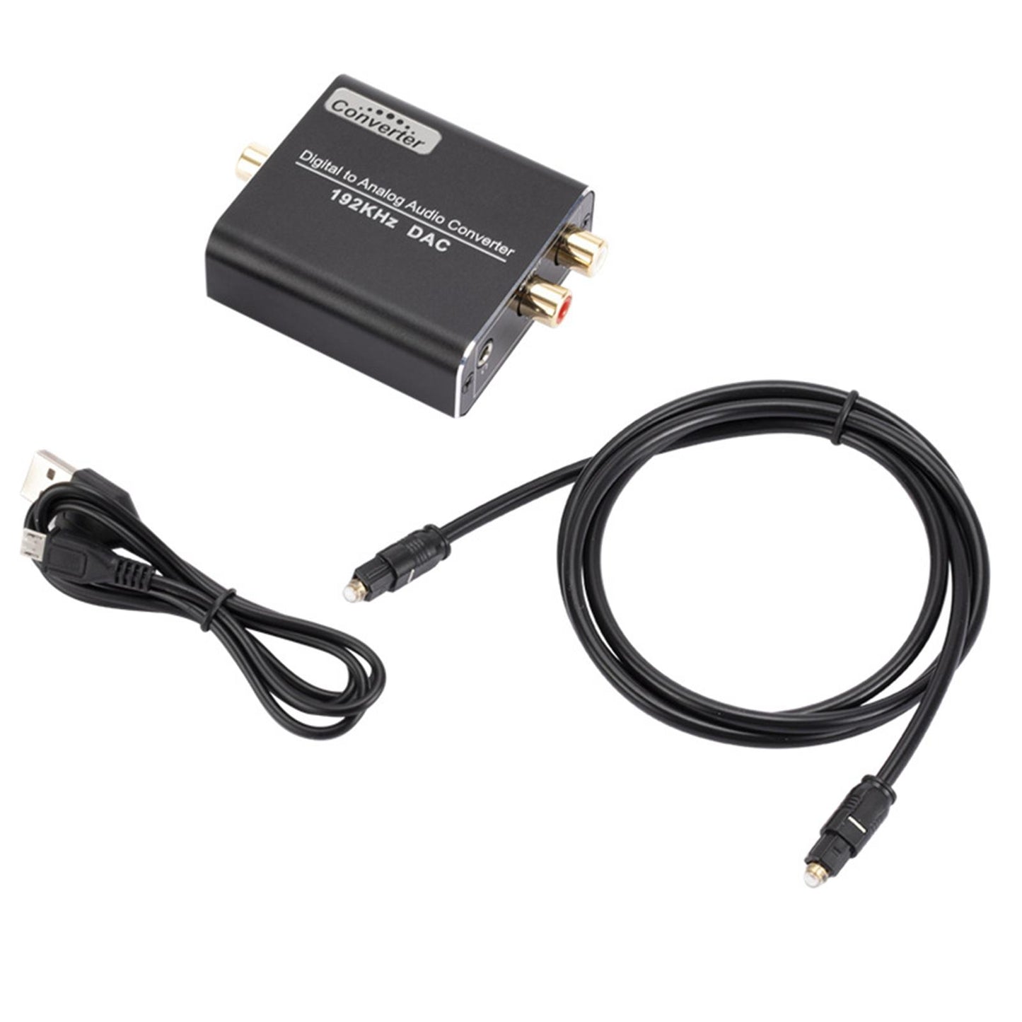 Digital to Analog Audio Converter 192 KHz RCA L/R Aluminum Home Cinema
