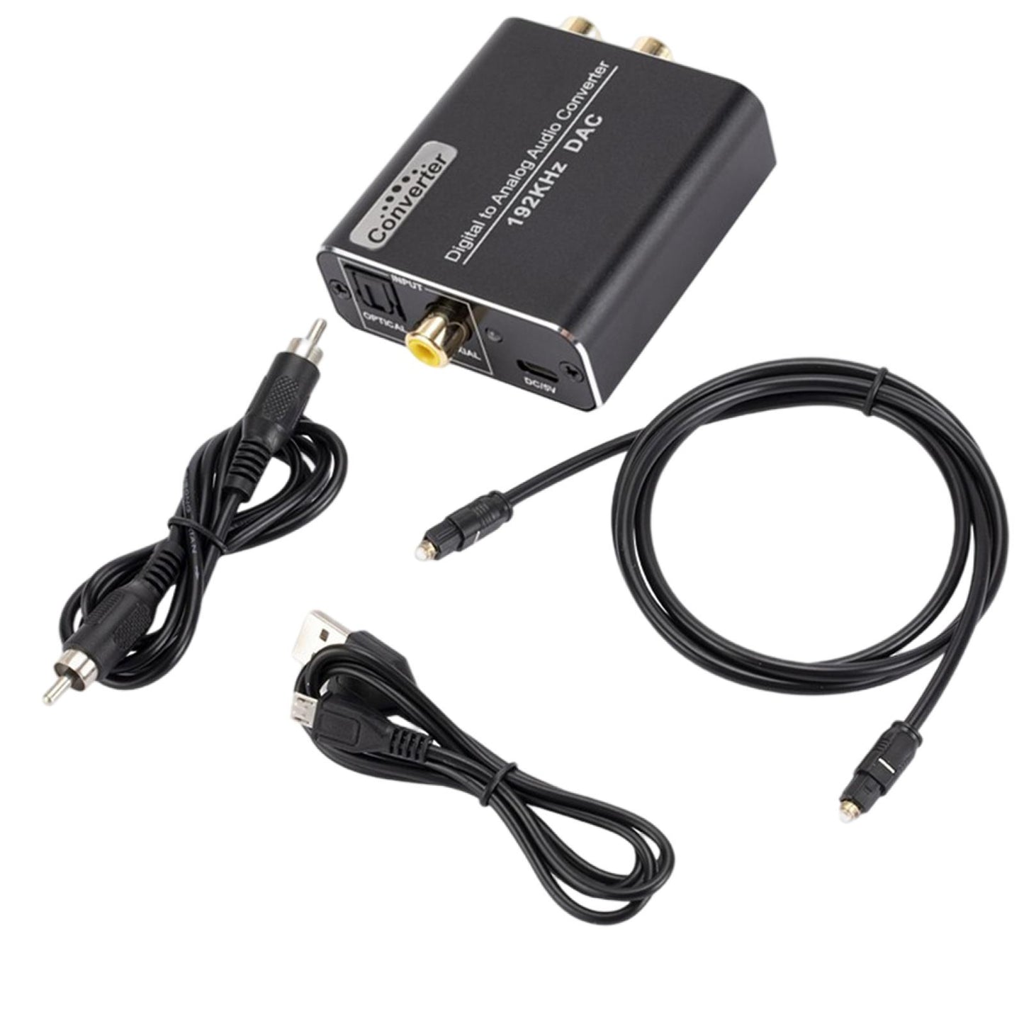 Digital to Analog Audio Converter 192 KHz RCA L/R Aluminum Home Cinema