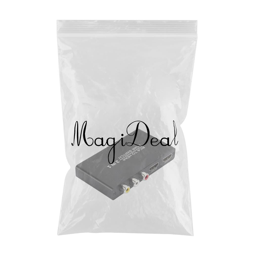 2 in 1 RCA to HDMI Converter HDMI Switch Portable 9.7x5.8x1.5cm Premium