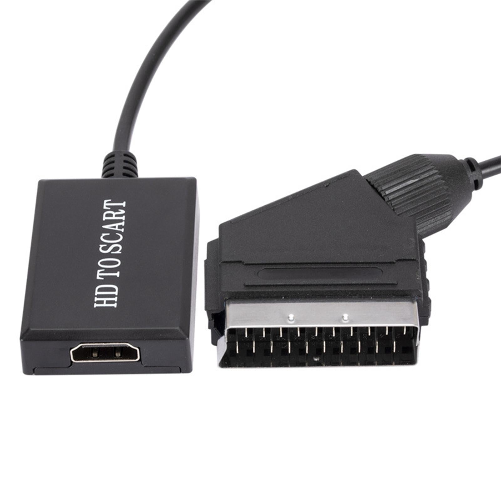 HDMI to SCART Converter 1080P for HD TV STB Sky Crt TVs with USB Power Cable