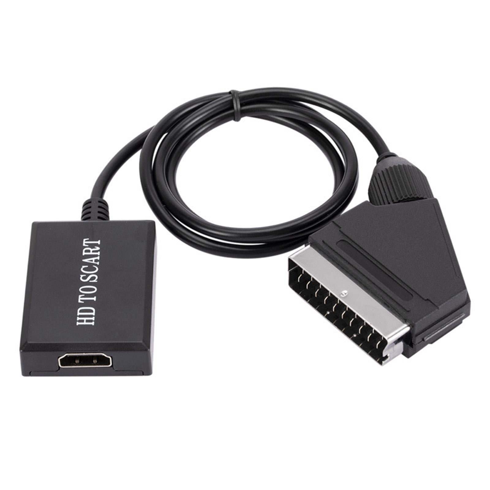 HDMI to SCART Converter 1080P for HD TV STB Sky Crt TVs with USB Power Cable