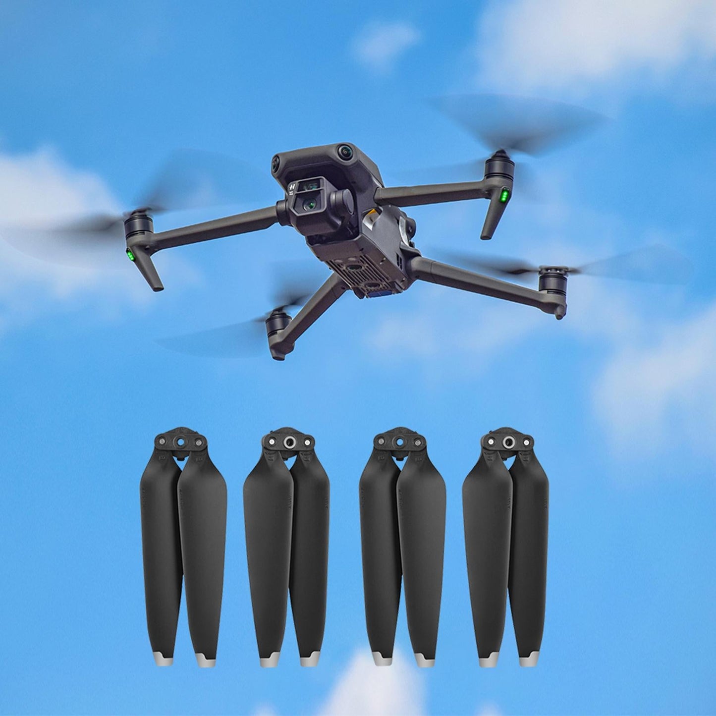 Drone Propellers Quiet  Accessory Drone 9453F for DJI Mavic 3 silver 2 pair