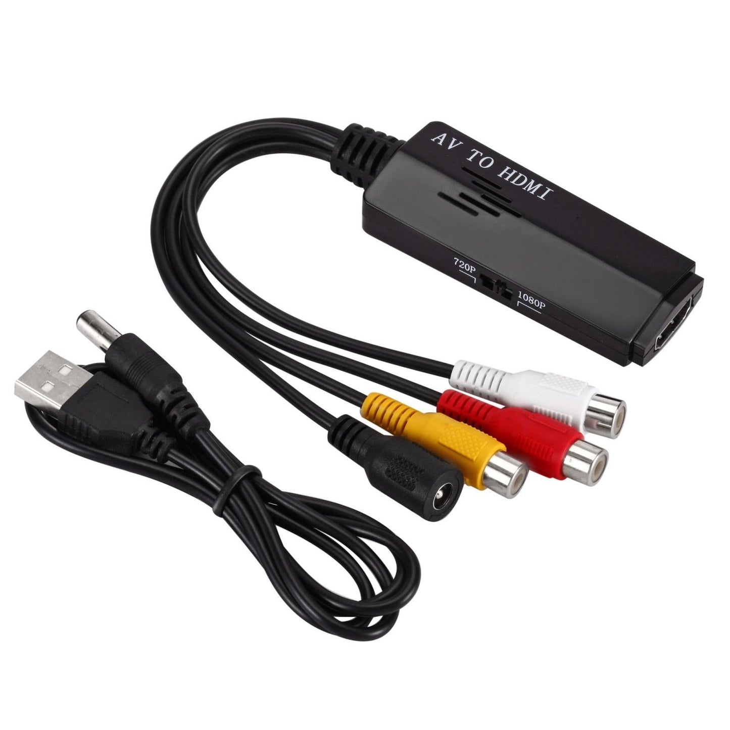 1PC Video Converter AV to HDMI Capture Device Small for Projector short line