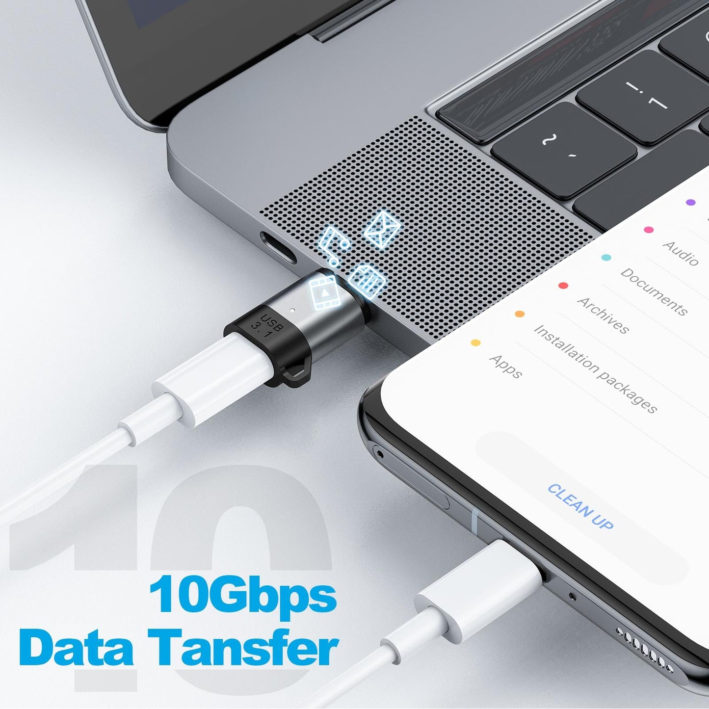Charging Adapter Wide Use for Phone Straight magnetic   hole light